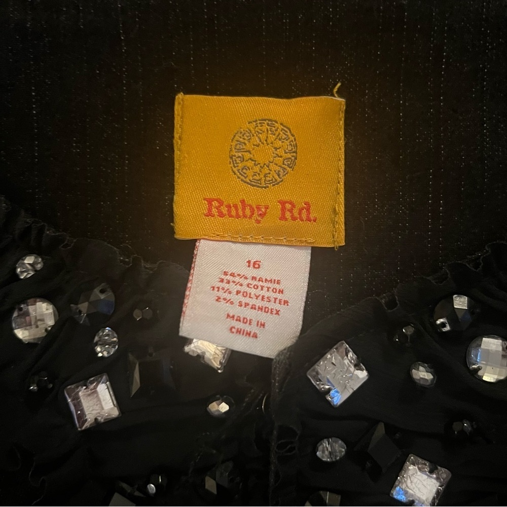 Ruby Rd Black Sparkly Jacket - image 4